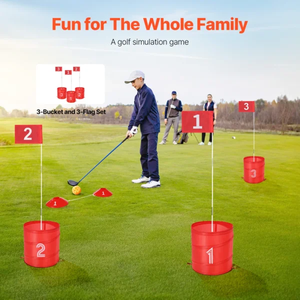Backyard Golf Game Portable Bucket Golf Course
