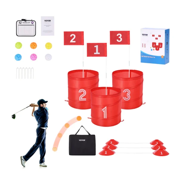 3/6/9 Hole Backyard Portable Bucket Golf Game