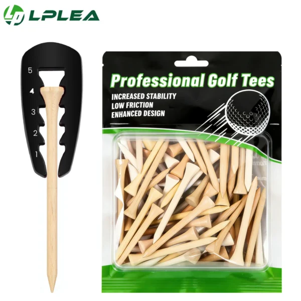 Professional Natural Wood Golf Tees Pack of 100